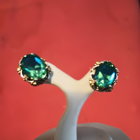 Peacock quartz earrings - Picture 7 of 14